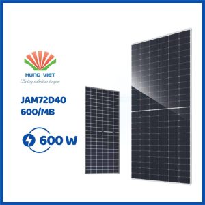 Tấm pin JA 600Wp Ntype hai mặt kính - JAM72D40-600/MB
